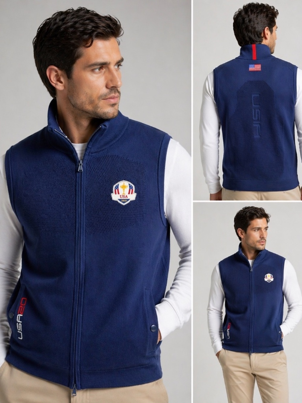 Ralph Lauren RLX USA 2020 Coolmax Navy Zip Vest XL NWT Golf Luxury Layer
